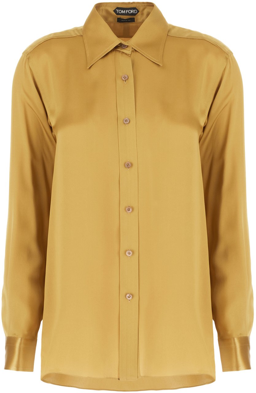 Tom Ford Tom Ford Ochre silk shirt Geel
