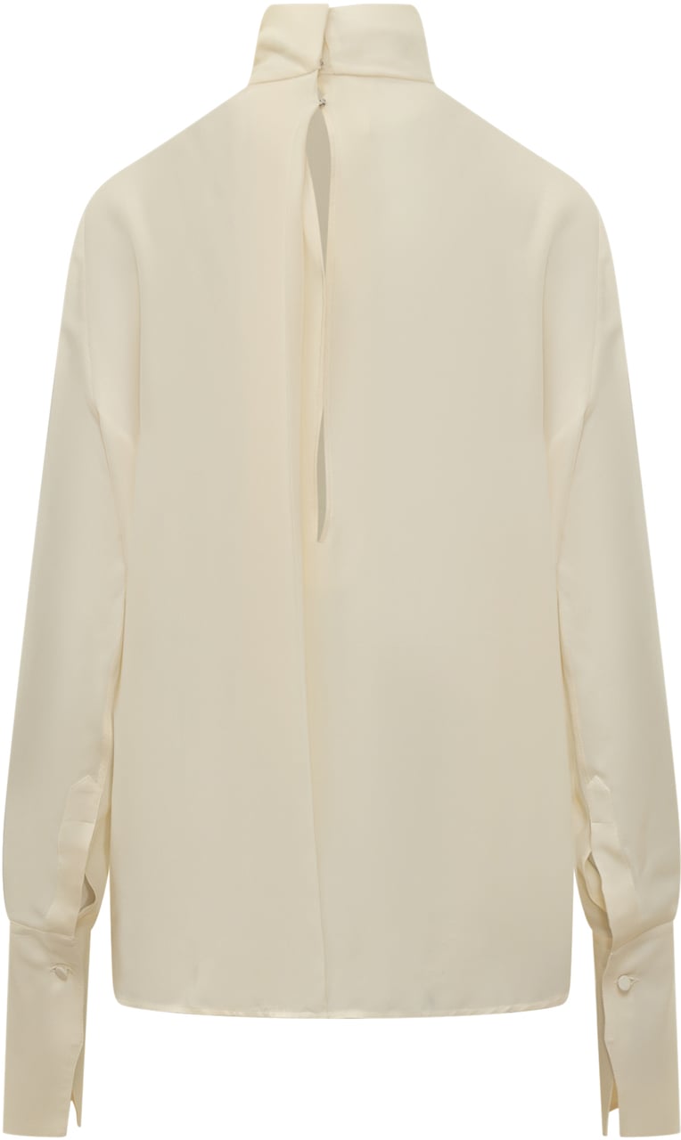 Tom Ford Tom Ford Blusa con Fiocco e Collo Alto Wit