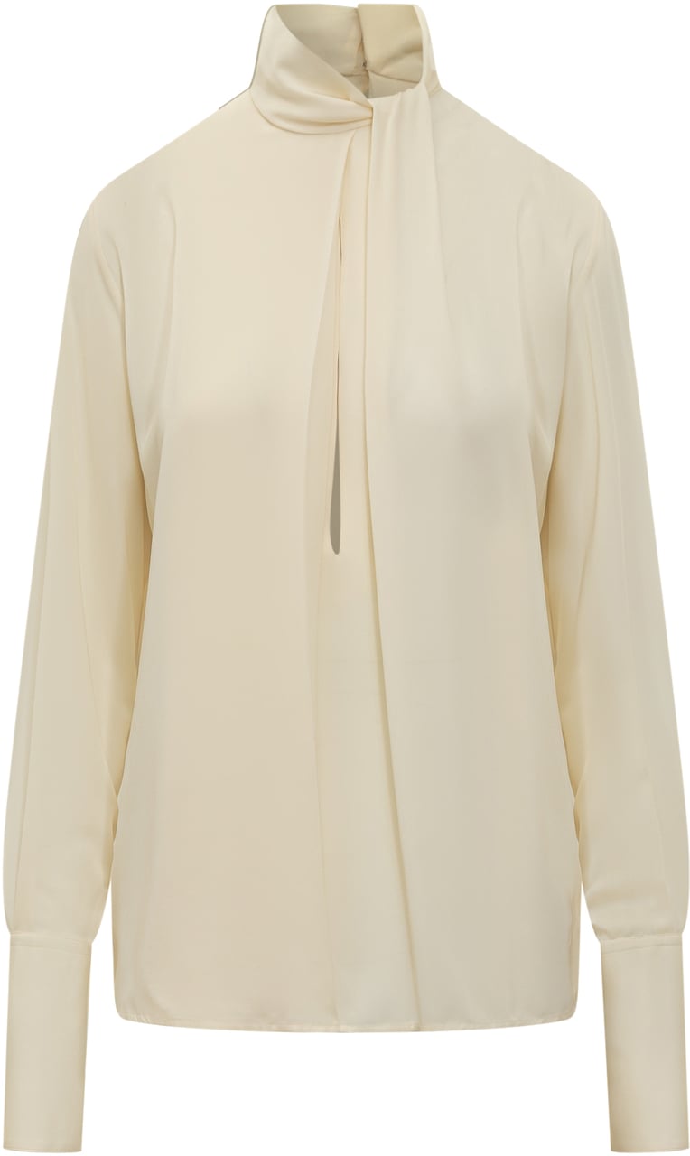 Tom Ford Tom Ford Blusa con Fiocco e Collo Alto Wit