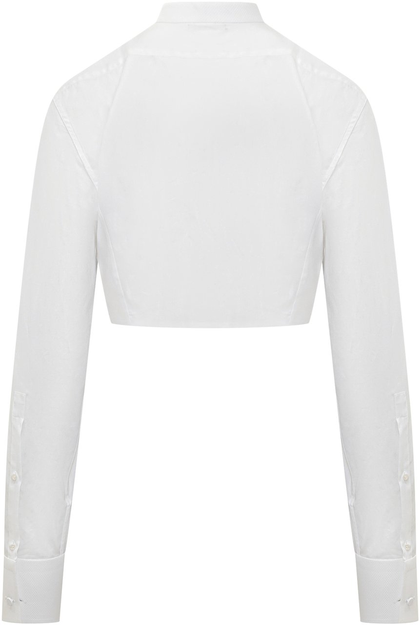 Tom Ford Camicia Cropped Bianca Tom Ford Wit