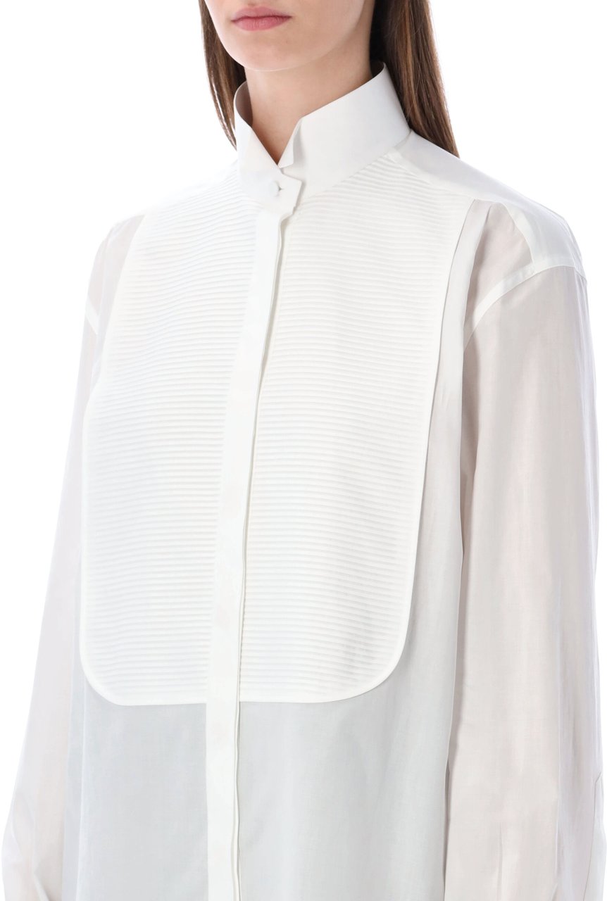 Tom Ford Smoking Shirt Bianco Wit