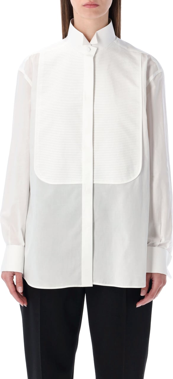 Tom Ford Smoking Shirt Bianco Wit