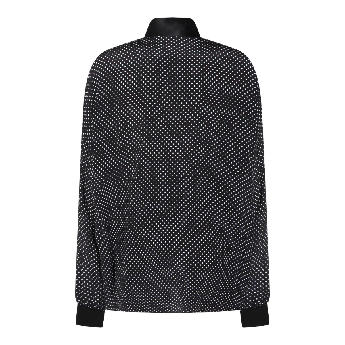 Tom Ford Polka Dot Long-Sleeve Blouse Zwart