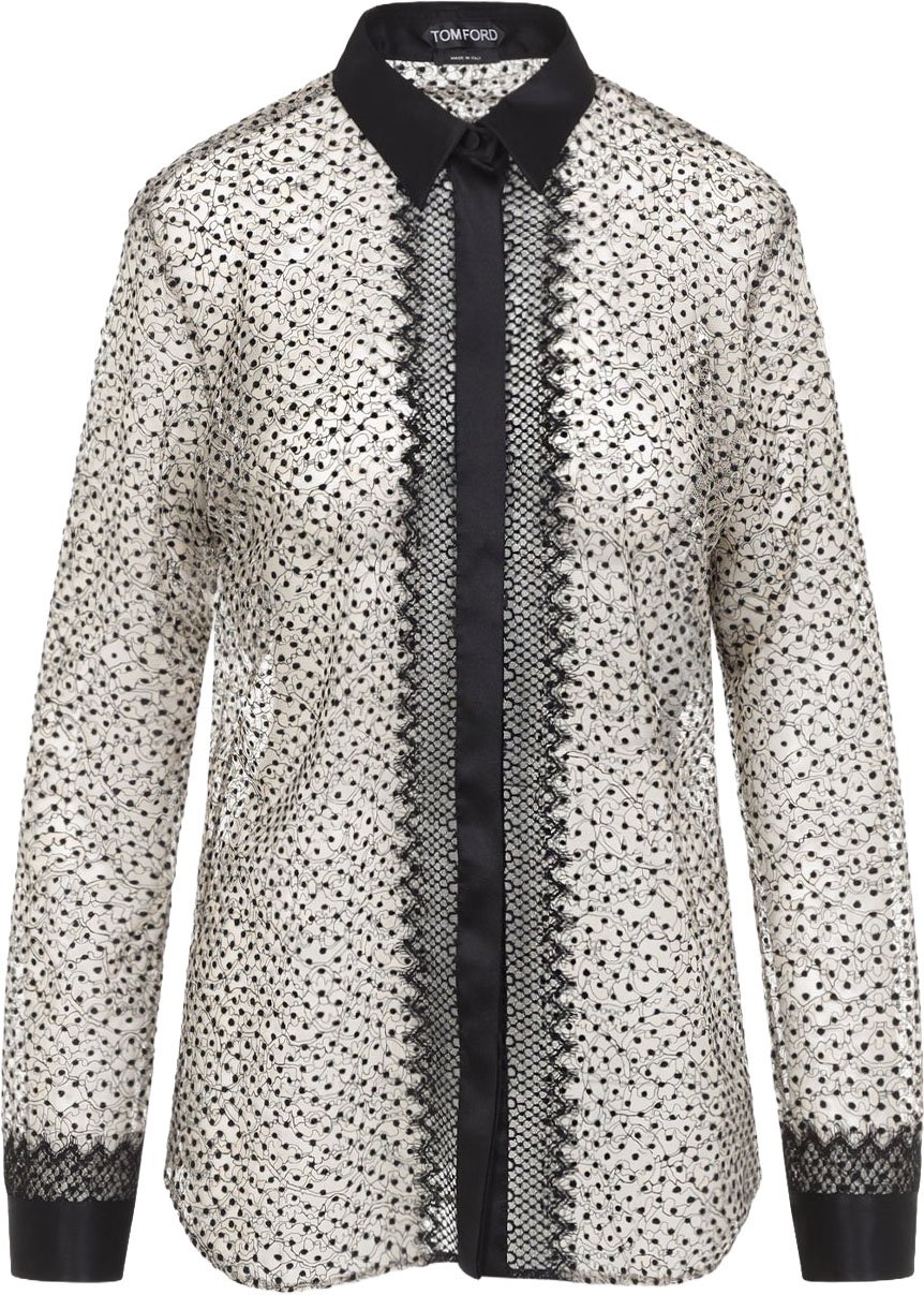 Tom Ford Tom Ford Flock Polka Dot Shirt Divers