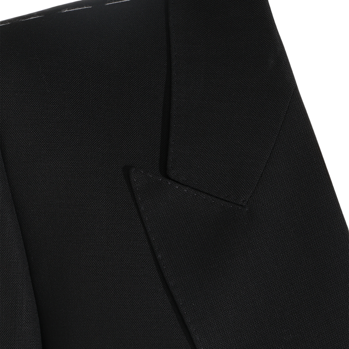 Tom Ford Black Wool Double-Breasted Coat Zwart