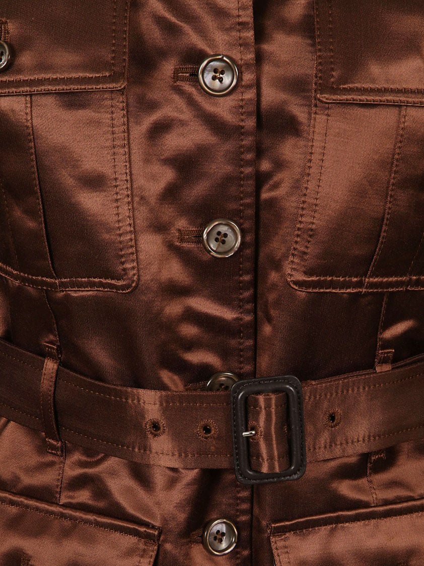 Tom Ford Tailored Brown Cotton Coat Bruin