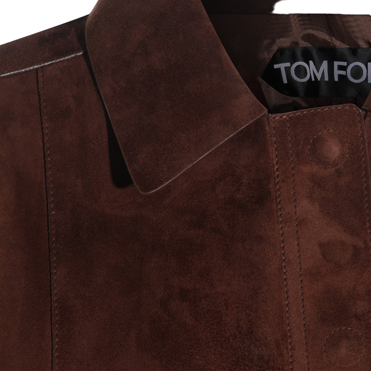 Tom Ford Brown Suede Cropped Jacket Bruin