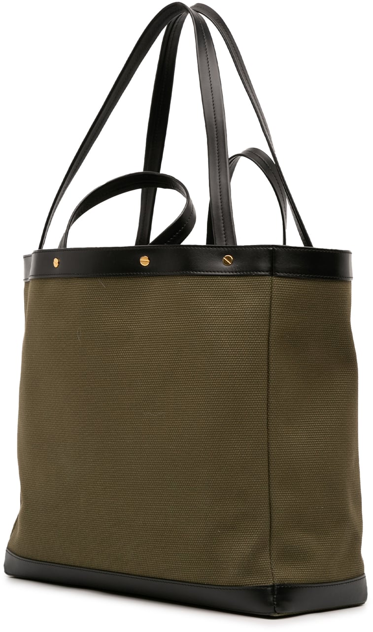 Tom Ford Medium Canvas T Screw Tote Bruin