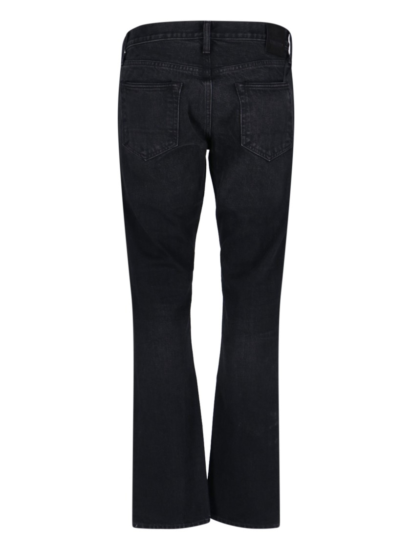 Tom Ford Logo Straight Jeans – Black Zwart