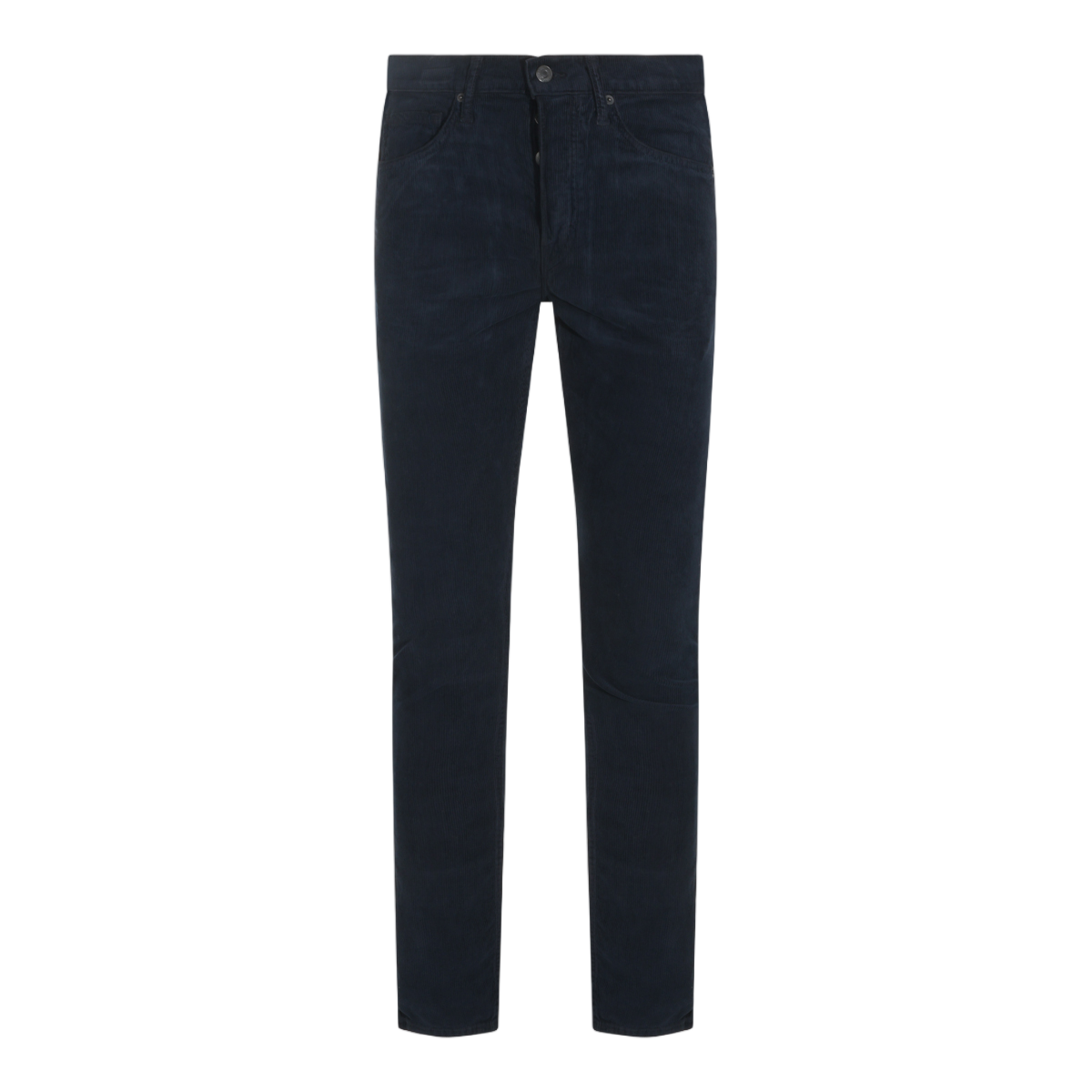 Tom Ford Dark Navy Corduroy Slim-Fit Jeans Zwart