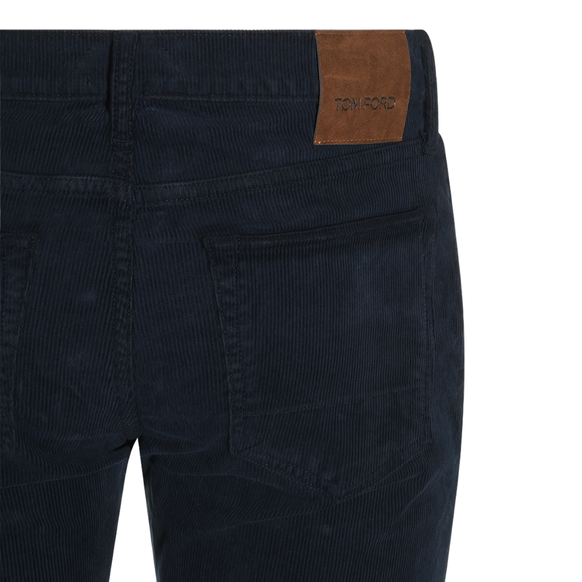 Tom Ford Dark Navy Corduroy Slim-Fit Jeans Zwart