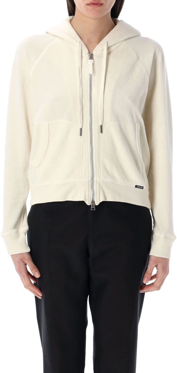 Tom Ford Towelling zip hoodie Neutraal