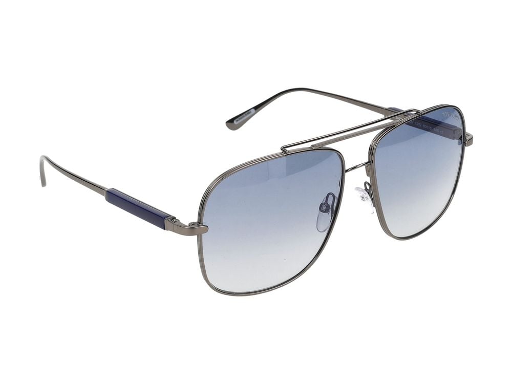 Tom Ford Blue Metal Frame Sunglasses Wit