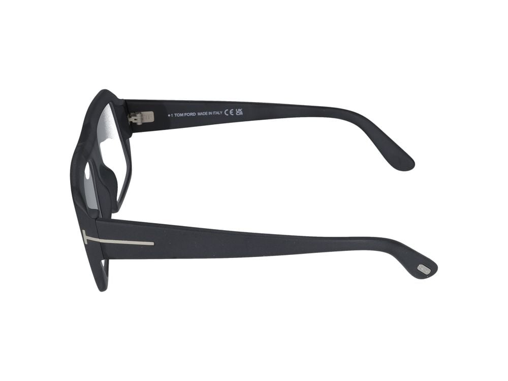 Tom Ford Black Bold Oversized Square Eyeglasses Grijs