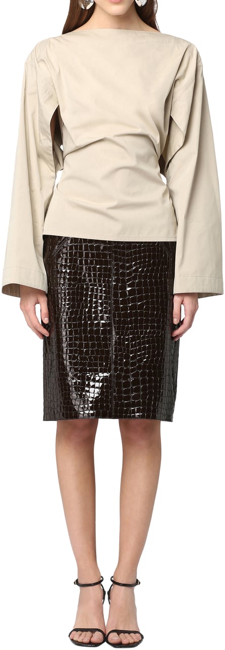 Tom Ford Leather skirt Bruin