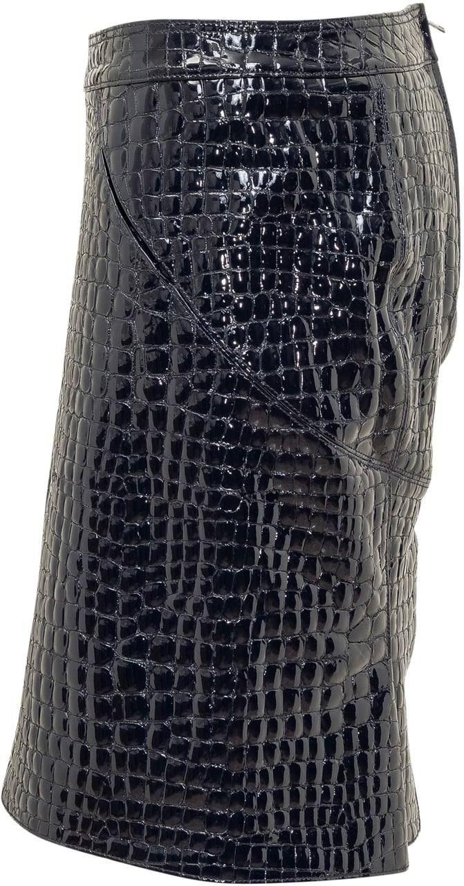 Tom Ford Gonna in Pelle Goffrata a Coccodrillo Blauw