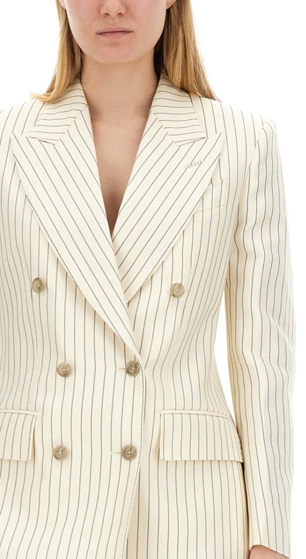Tom Ford Double-Breasted Jacket "Wallis" Neutraal