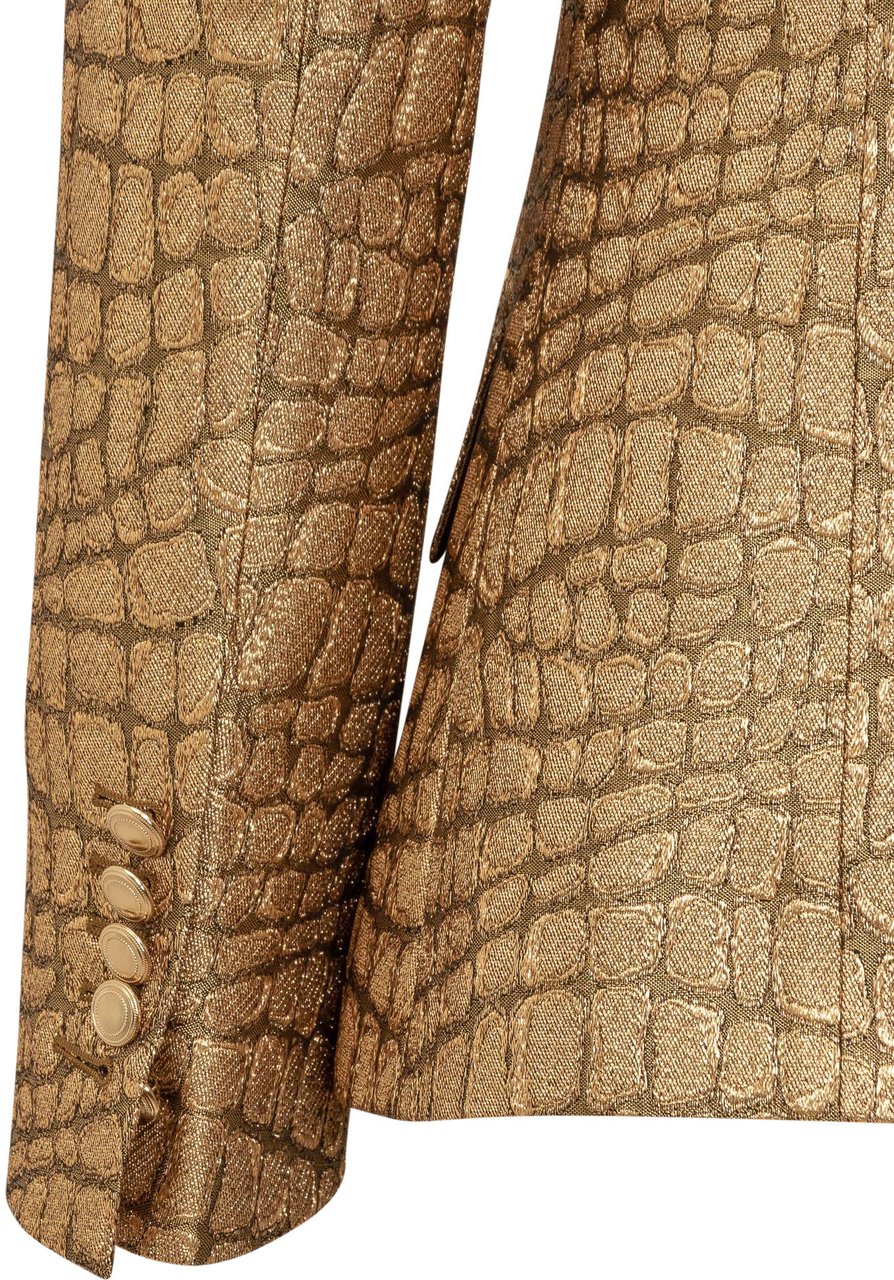 Tom Ford Blazer Walls in Croco Jacquard Goud