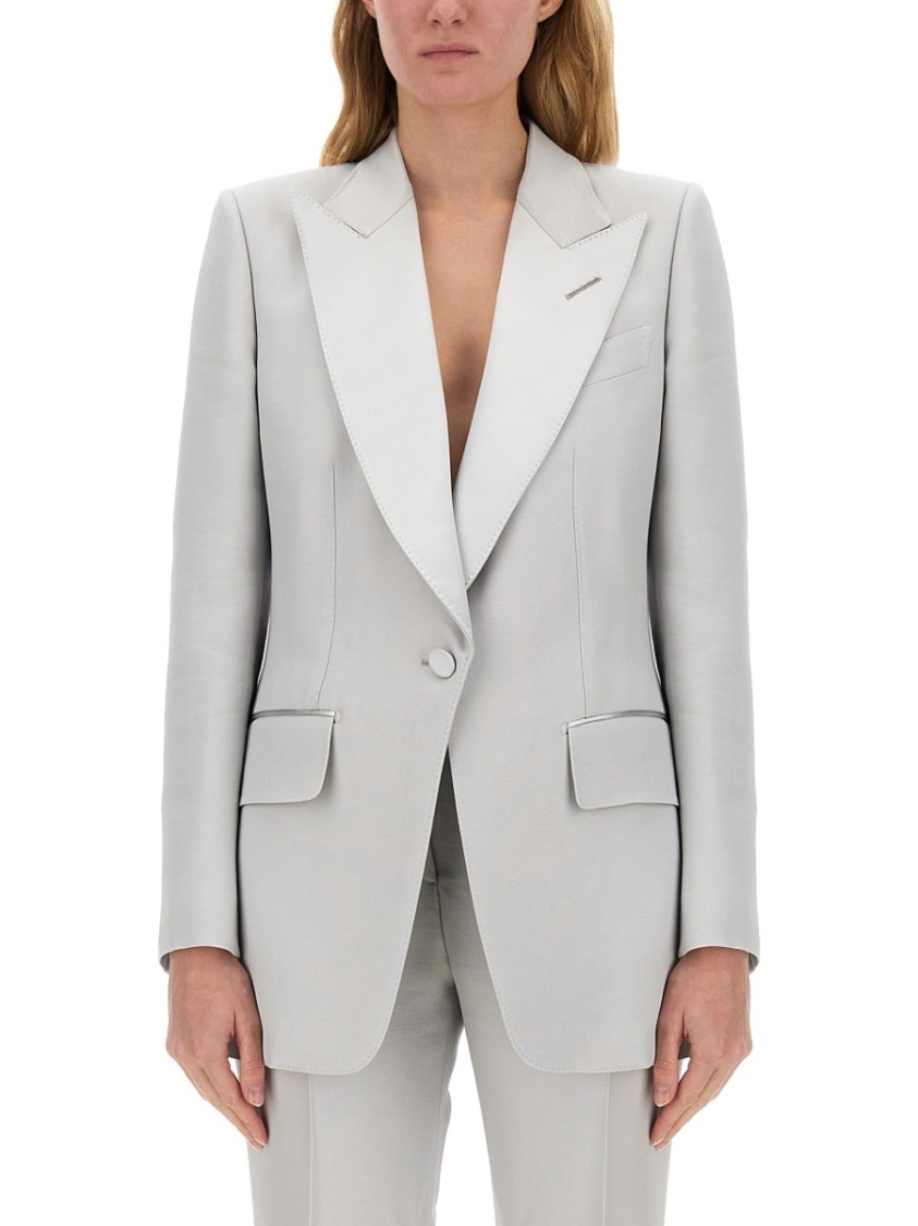 Tom Ford Single-Breasted Tuxedo Jacket "Bianca" Grijs