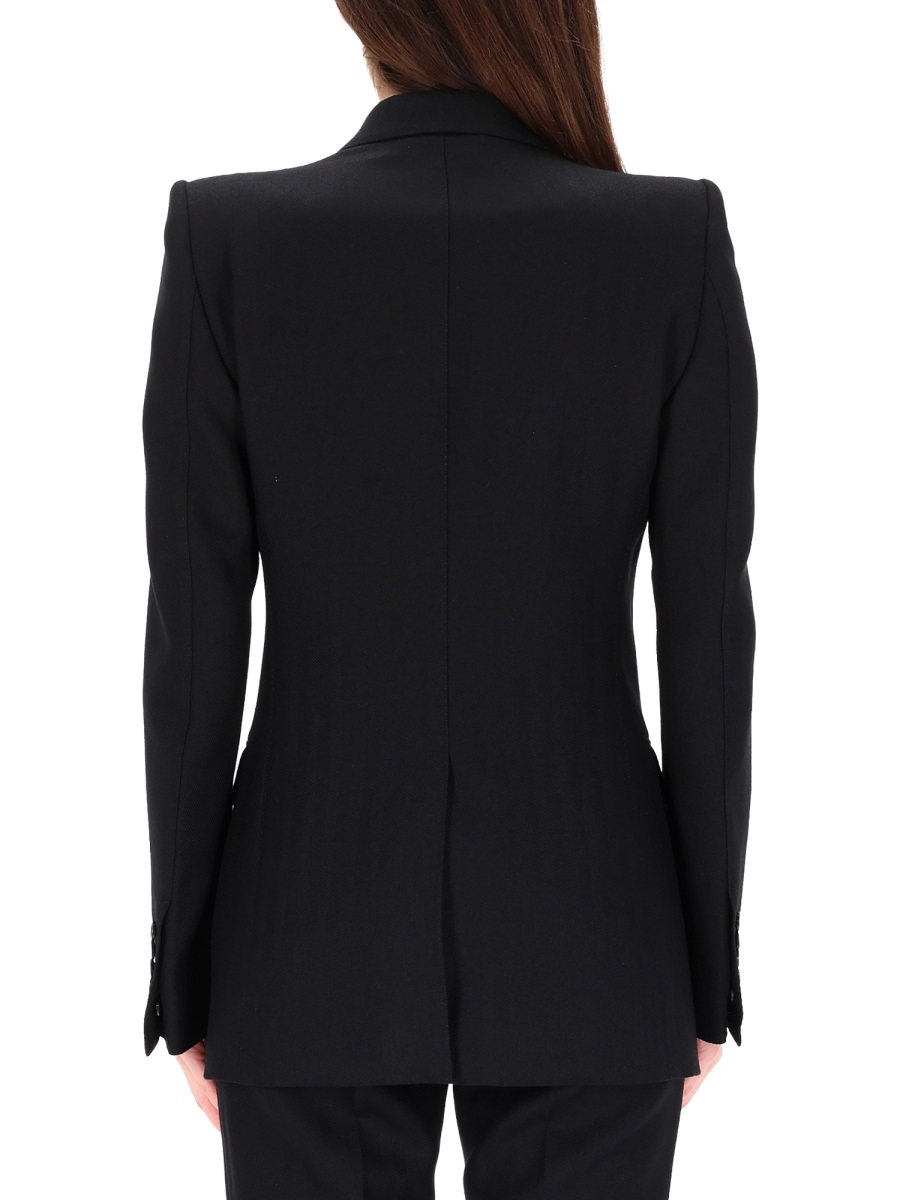 Tom Ford Black Tailored Double-Breasted Blazer Zwart