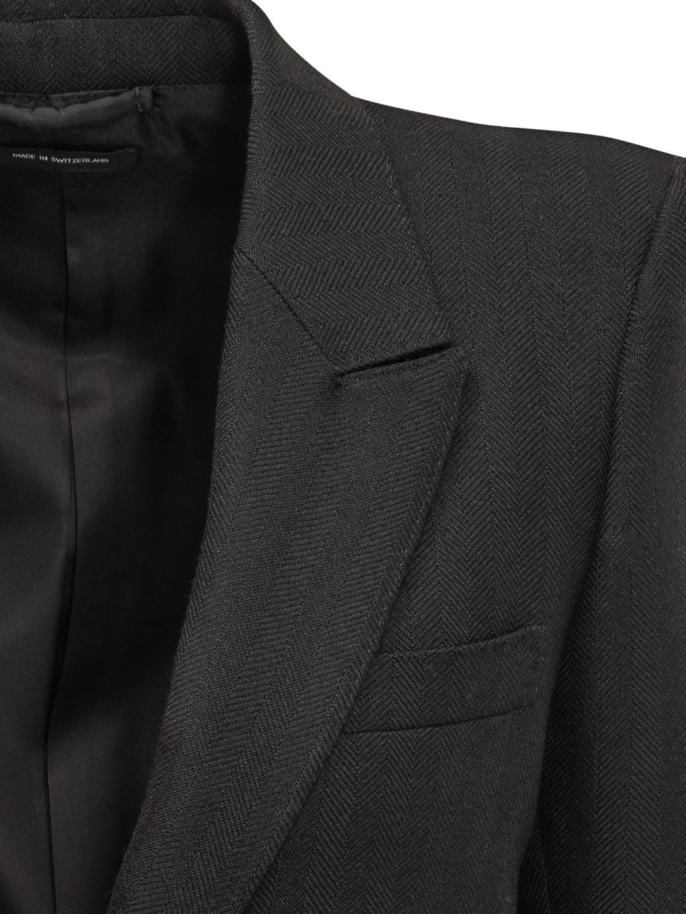 Tom Ford Tom Ford Blazer Nero in Lana con Un Bottone Zwart