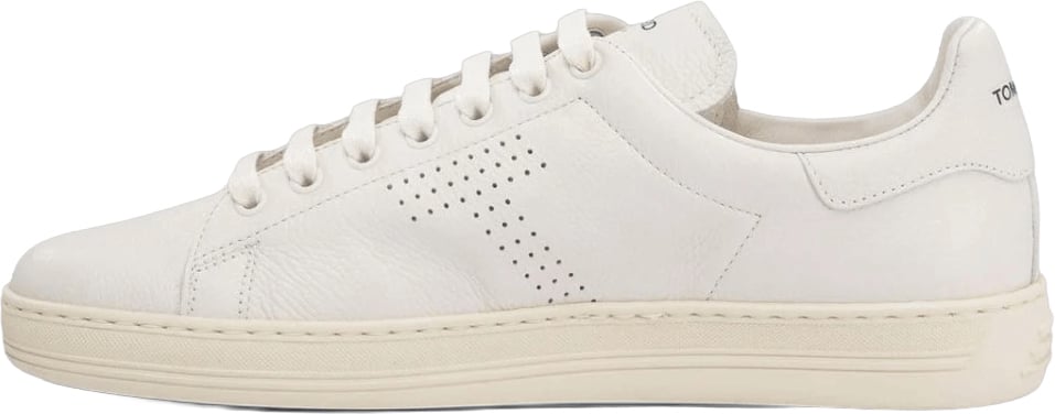Tom Ford Warwick sneakers van generfd leer Wit