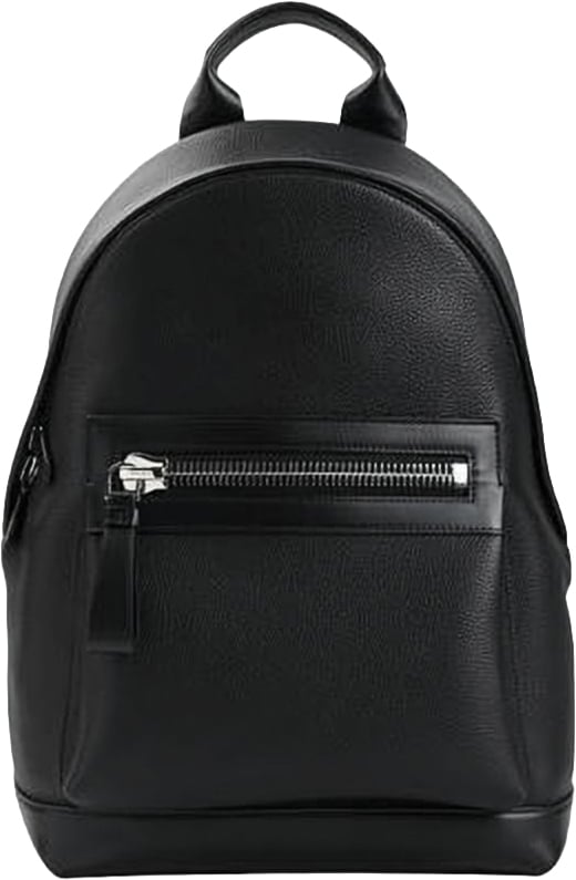 Tom Ford Buckley Leather Textured Backpack Zwart