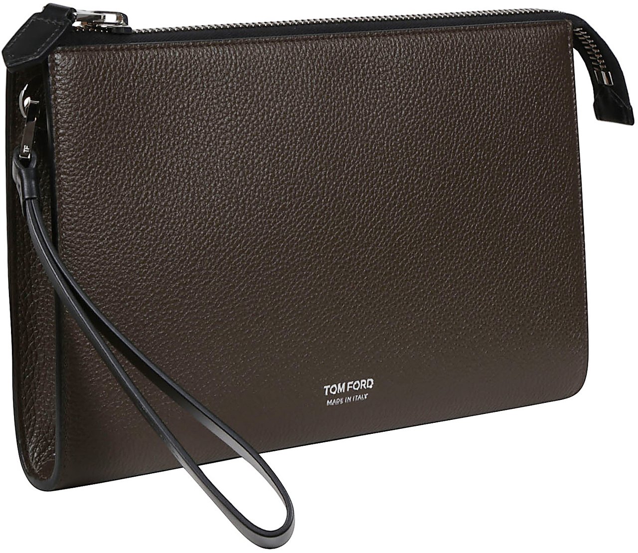 Tom Ford Logo Print Clutch Bag Green Groen