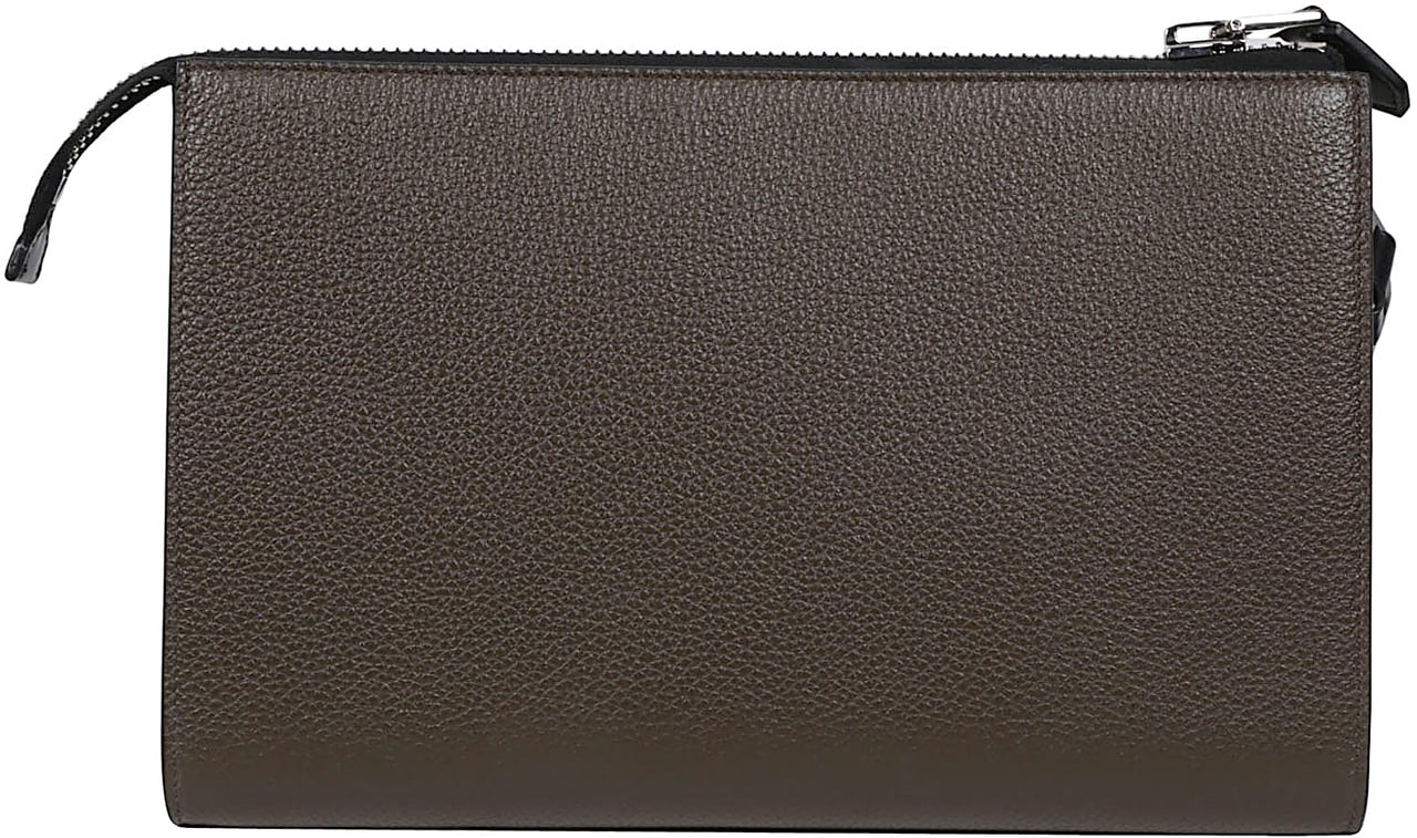 Tom Ford Logo Print Clutch Bag Green Groen
