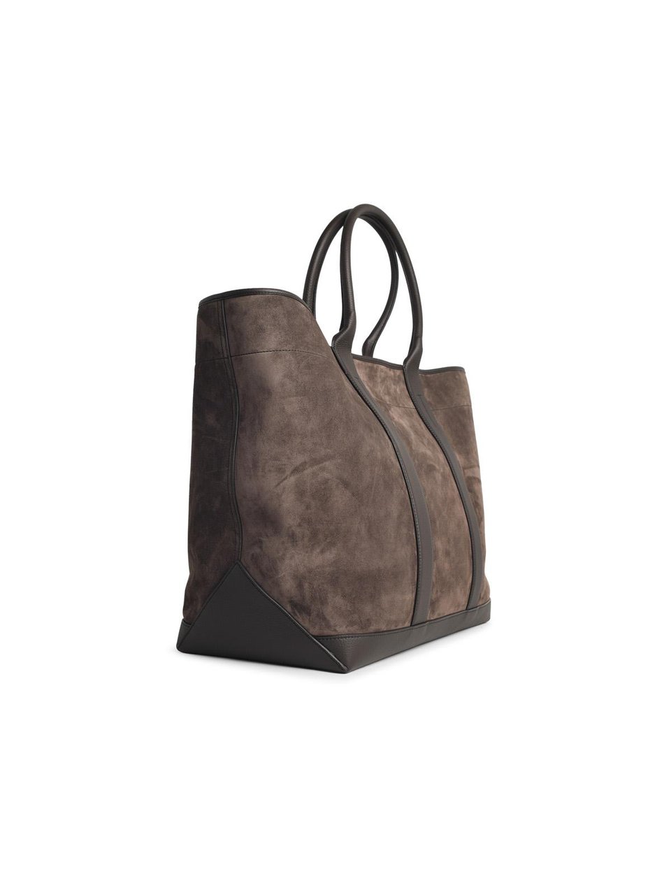 Tom Ford Large 'Tote' Brown Suede Bag Grijs