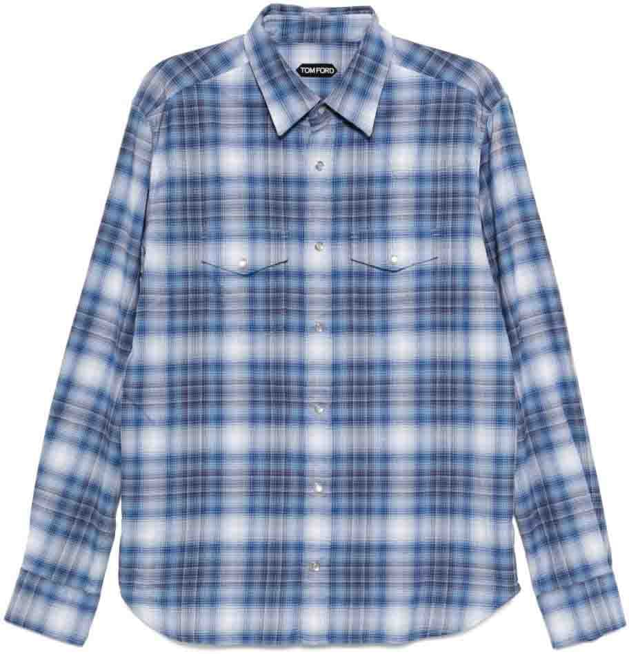 Tom Ford Shirts Blue Blauw