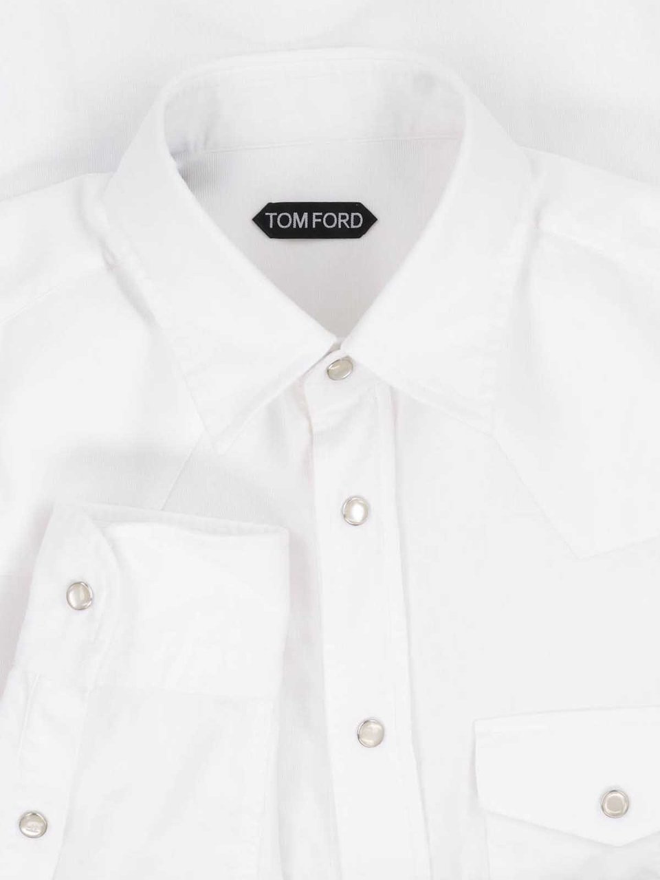Tom Ford White Cotton Classic Shirt Wit