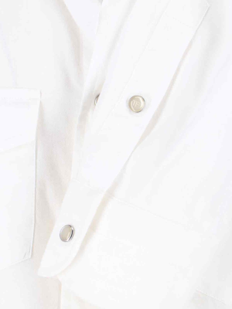 Tom Ford Structured White Shirt with Button-Down Front Wit