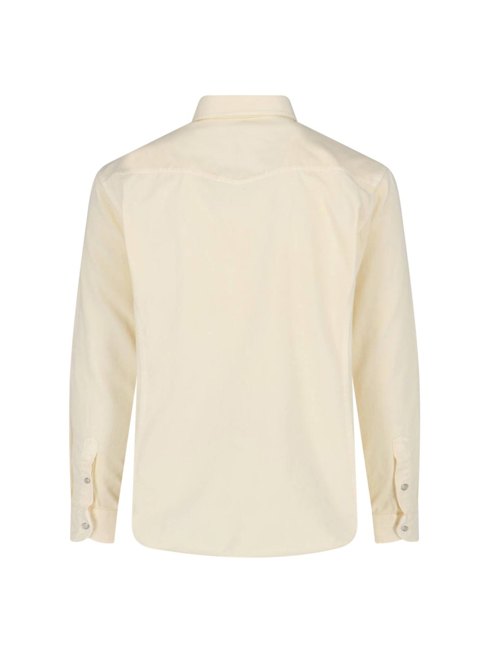 Tom Ford Tailored White Shirt With Structured Collar And Buttoned Cuffs Neutraal