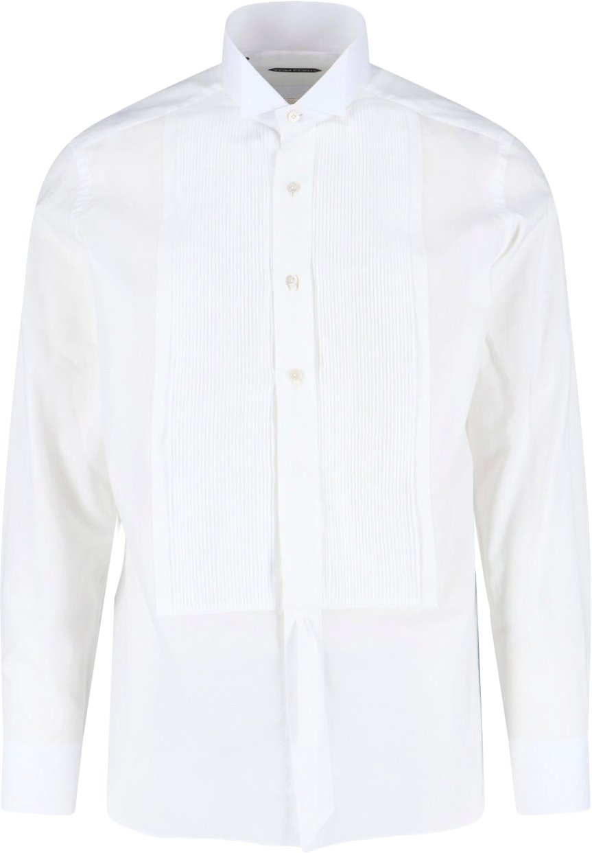 Tom Ford Tailored White Shirt with Structured Collar Wit