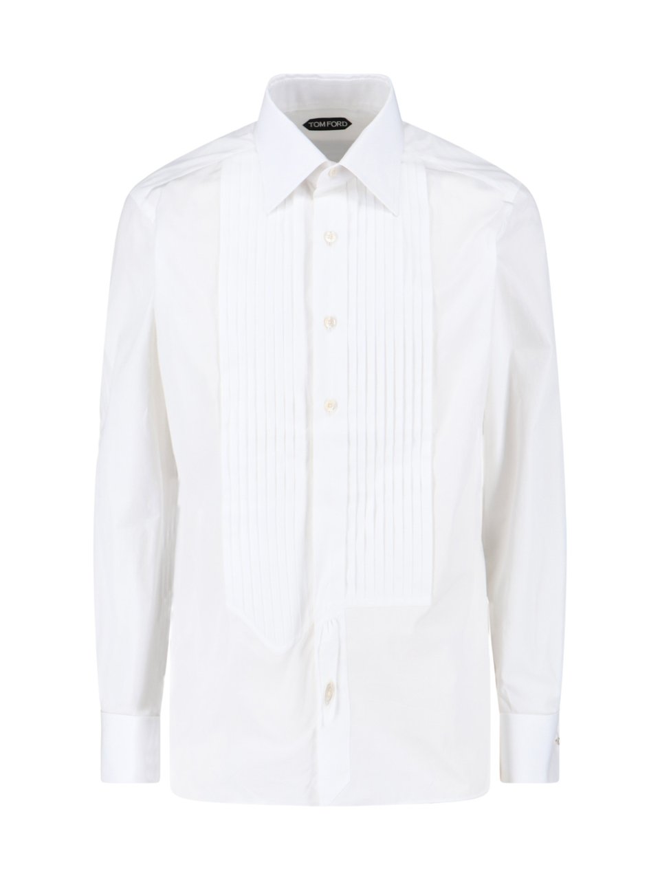 Tom Ford White Cocktail Classic Cotton Shirt Wit