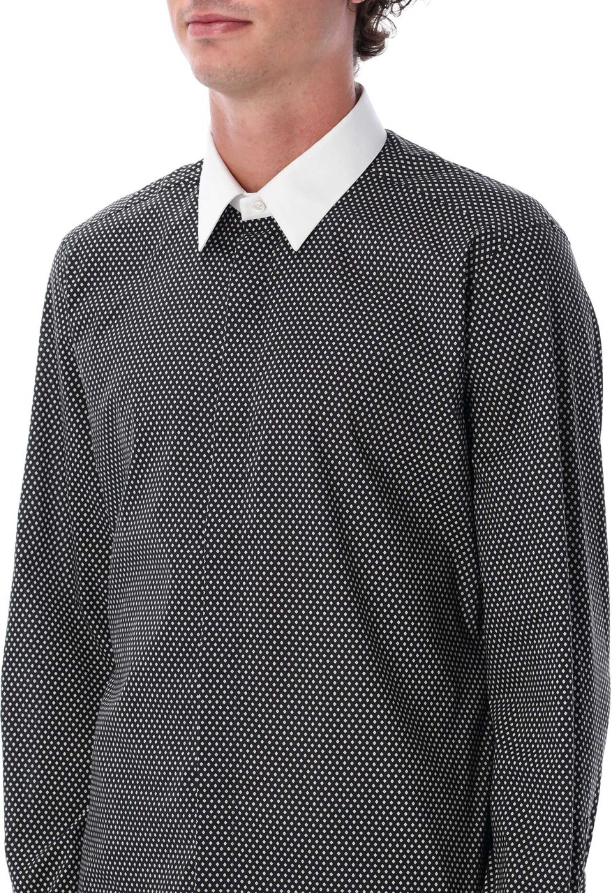 Tom Ford Shirt Diamond Print Nero Zwart