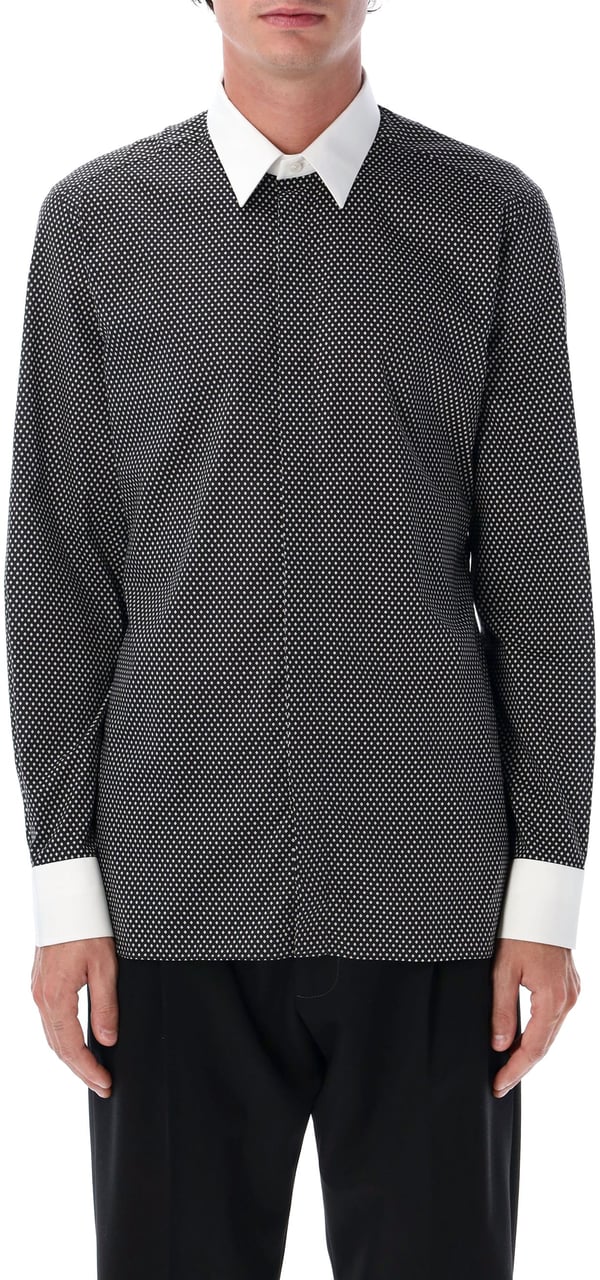 Tom Ford Shirt Diamond Print Nero Zwart