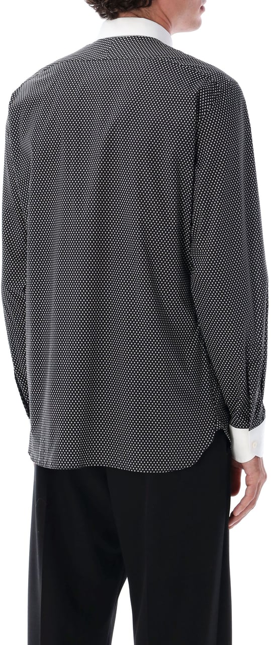Tom Ford Shirt Diamond Print Nero Zwart