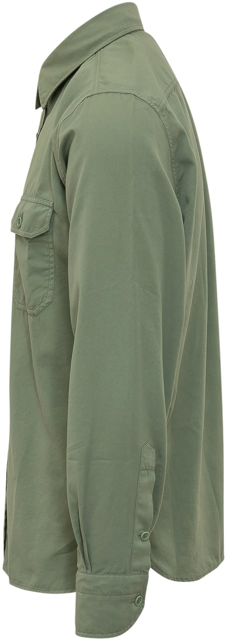 Tom Ford Camicia Military con Tasche Applicate Donkergroen