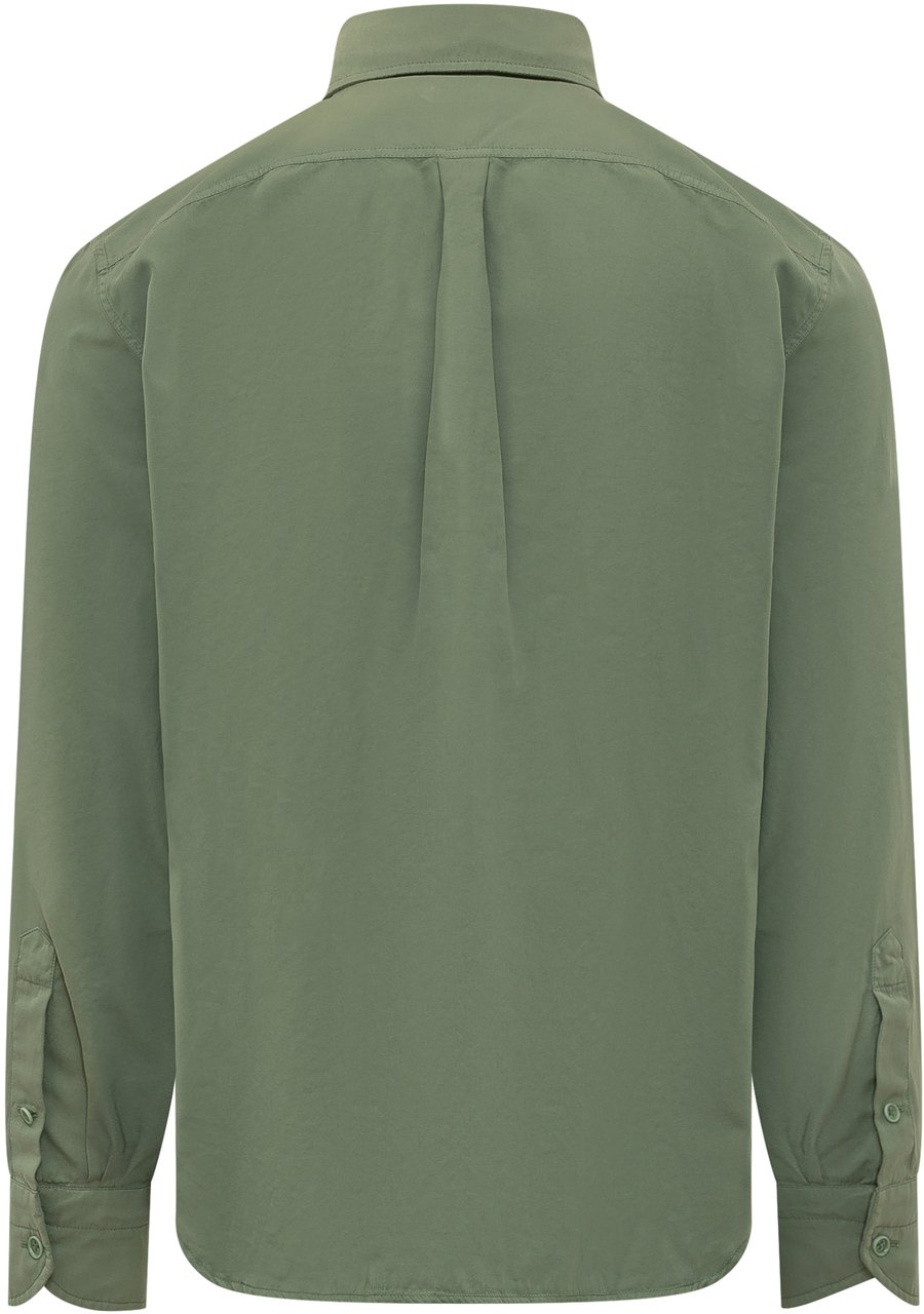 Tom Ford Camicia Military con Tasche Applicate Donkergroen