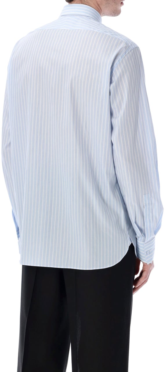 Tom Ford Shirt Striped Light Blue White Blauw