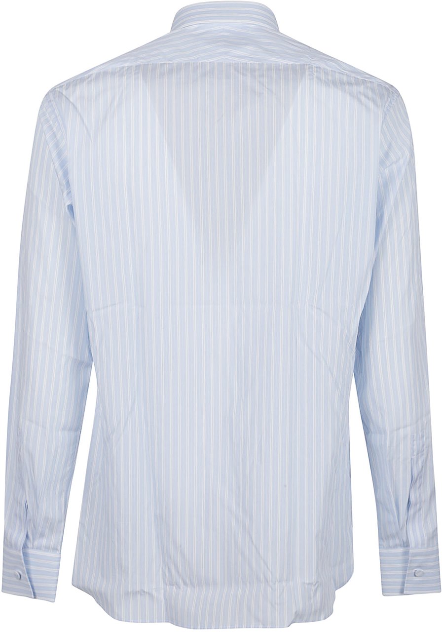 Tom Ford Twill Stripe Classic Fit Shirt Blue Blauw