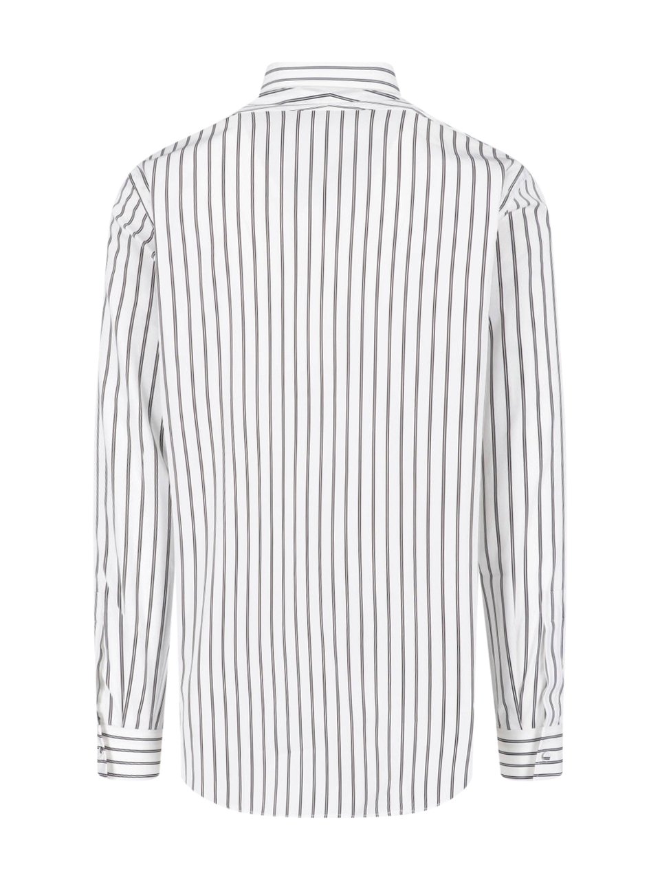 Tom Ford Vertical Striped Casual Shirt with Pointed Collar Wit