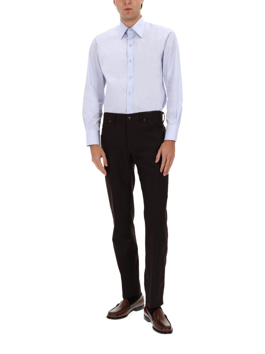 Tom Ford Slim Fit Formal Cotton Shirt Wit
