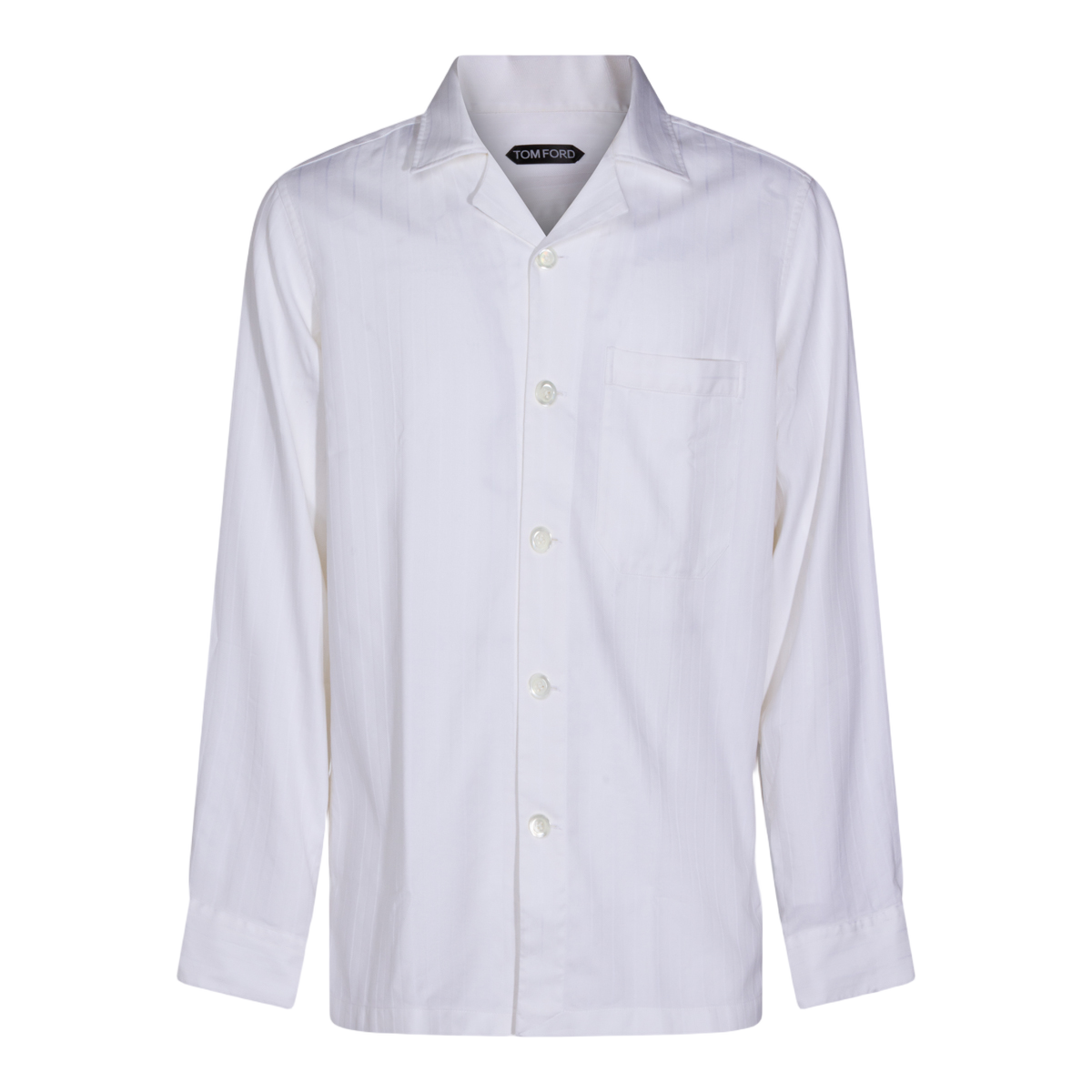 Tom Ford Classic Beige Button-Down Shirt With Tailored Fit Wit