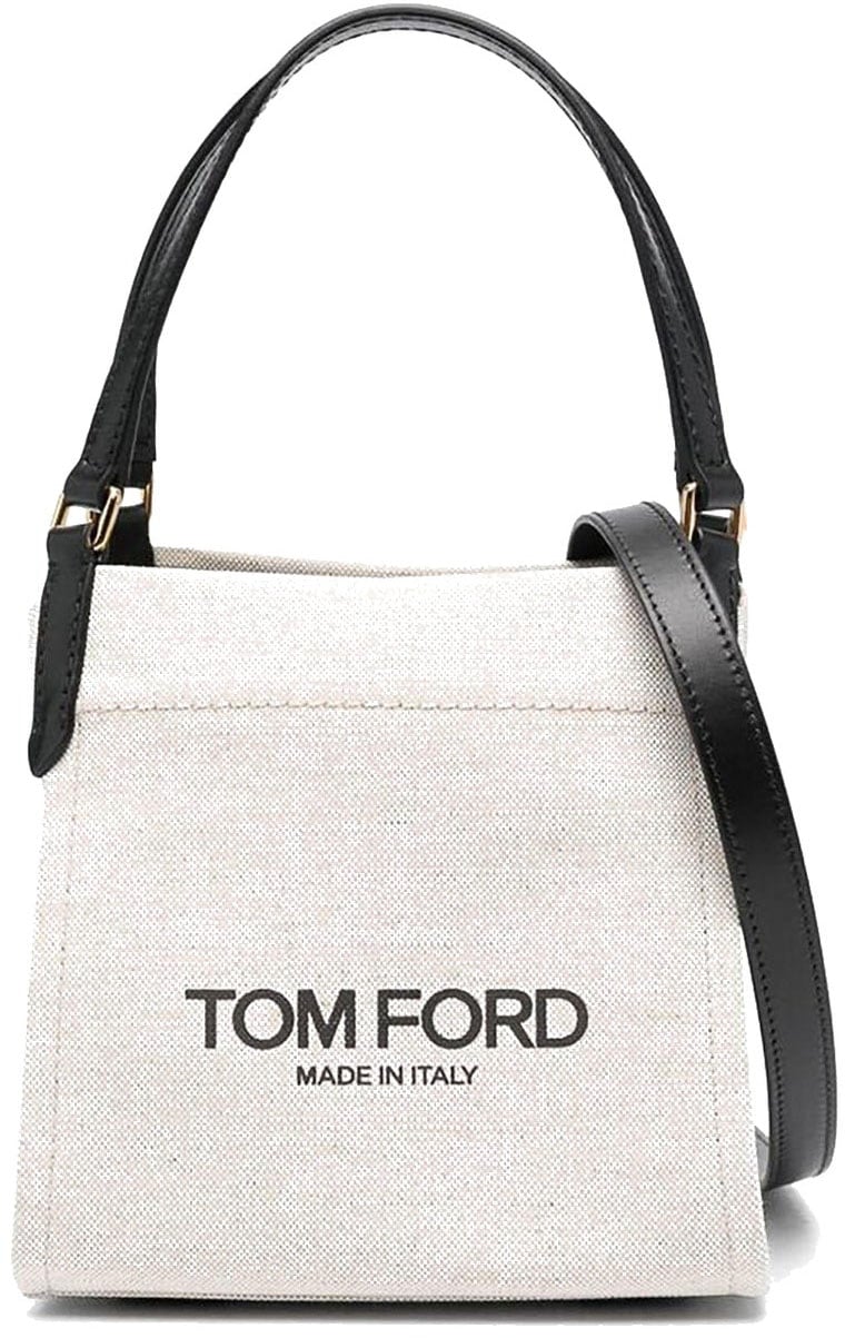Tom Ford Tom Ford Medium Amalfi Tote Bag Beige