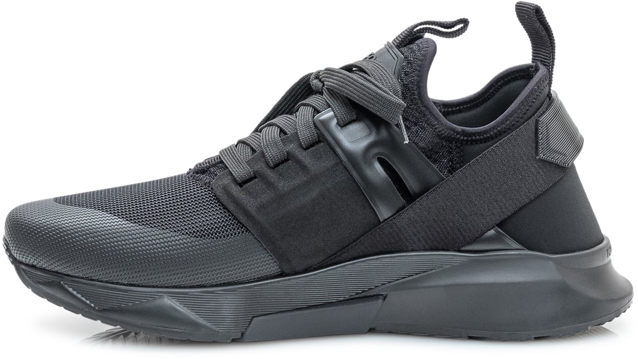 Tom Ford Sneaker Jago in Pelle Donkergrijs