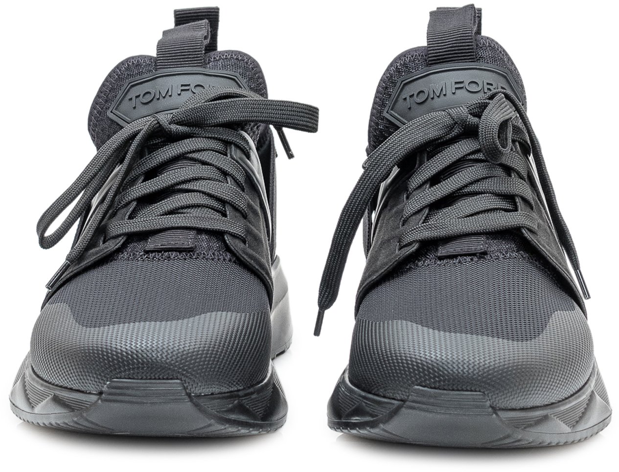 Tom Ford Sneaker Jago in Pelle Donkergrijs