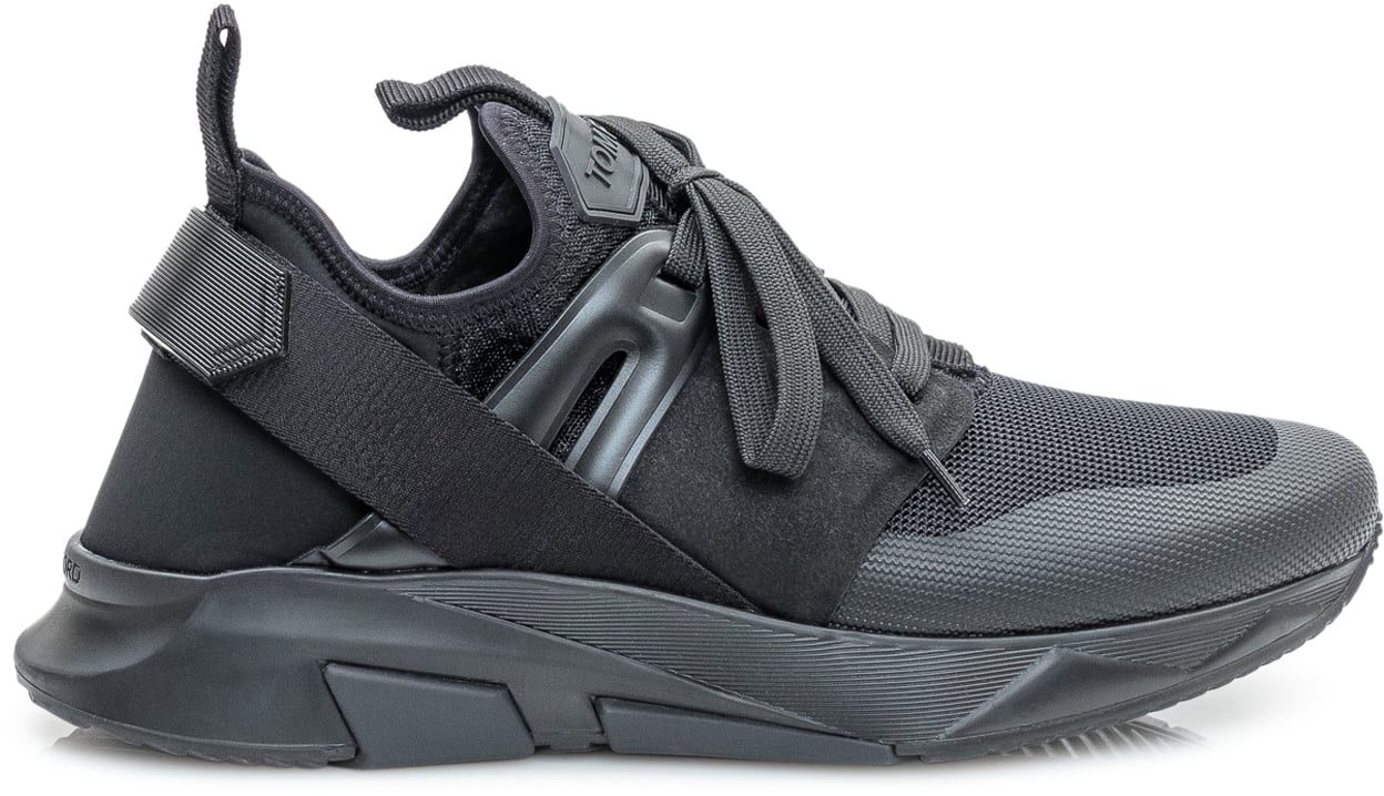 Tom Ford Sneaker Jago in Pelle Donkergrijs